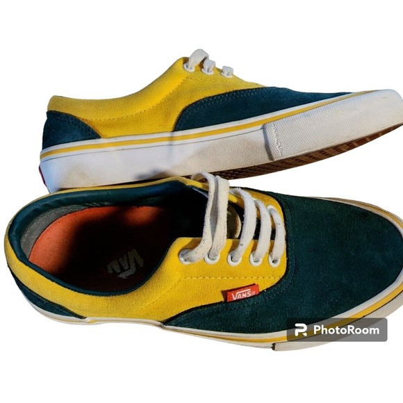 Vans US Size 10 Mens Era Pro Old Skool Low Top Leather Green Bay